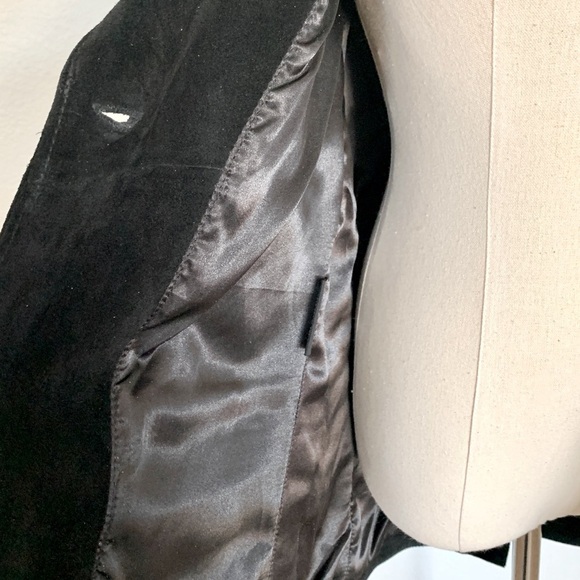 [🌟 PRICE FIRM] Free People Black Marlboro Fringe Genuine Leather Blazer Jacket - Picture 7 of 16